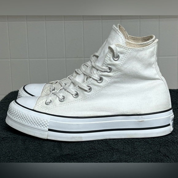Converse Shoes - Converse Chuck Taylor All Star Lift Hi White Black Platform Women Shoes 560846C
